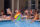 residents at pool