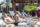 Young men relaxing by the pool