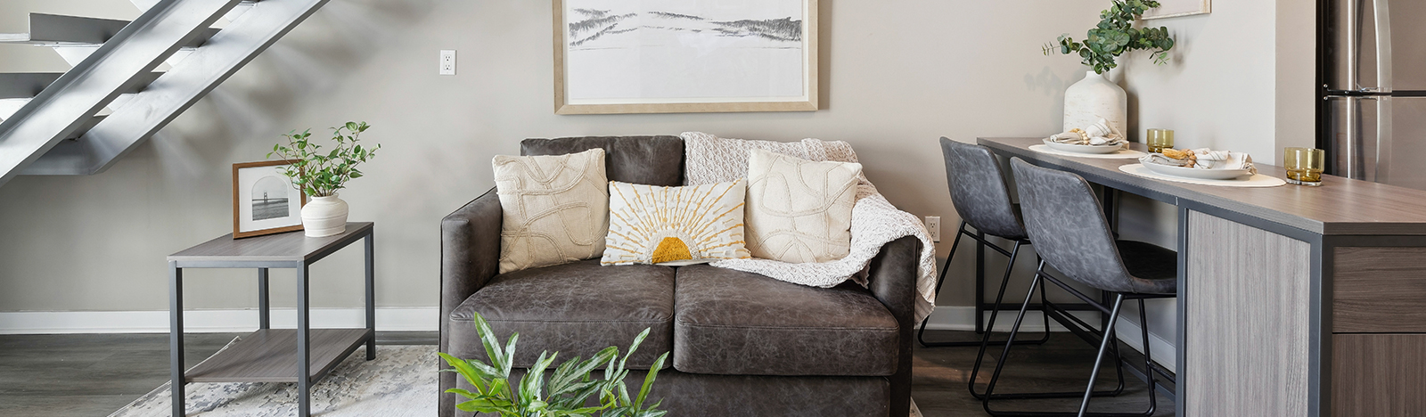 Furnished apartment living space